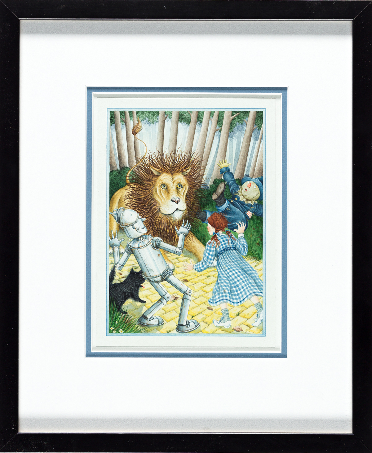JONATHAN LANGLEY (1952- ) The next moment a great lion bounded into the road. [CHILDRENS / WIZARD OF OZ]